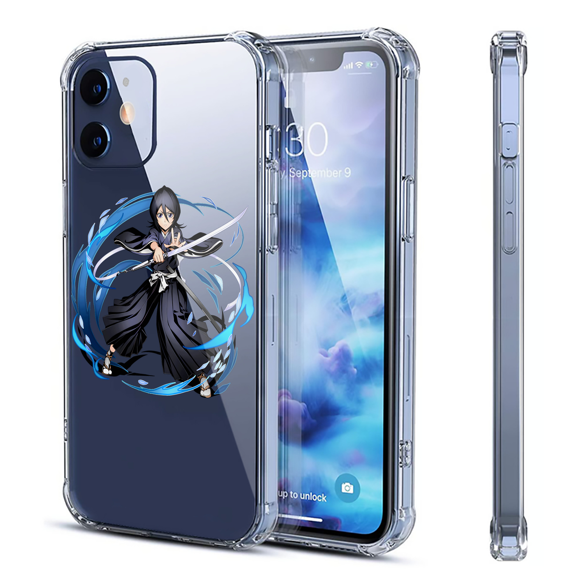 （画像用） ブリーチ 朽木ルキア BLEACH Kuchiki Rukia 【iPhone 12シリーズ対応】透明スマホケース（クリアソフトケース）